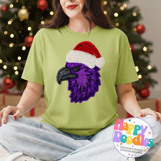Faux Tinsel Raven Mascot Printable PNG