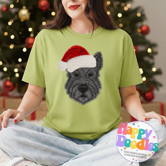 Scottie Faux Tinsel Mascot Printable PNG Clipart