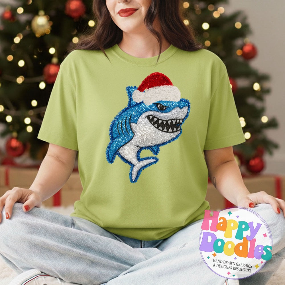 Shark Faux Tinsel Mascot Printable PNG Clipart