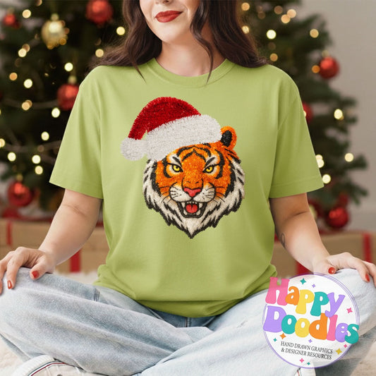 Tiger Faux Tinsel Mascot Printable PNG Clipart