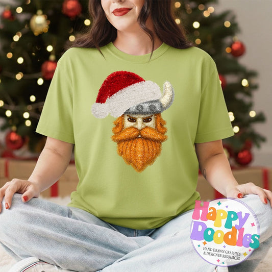 Faux Tinsel Viking Mascot Printable PNG