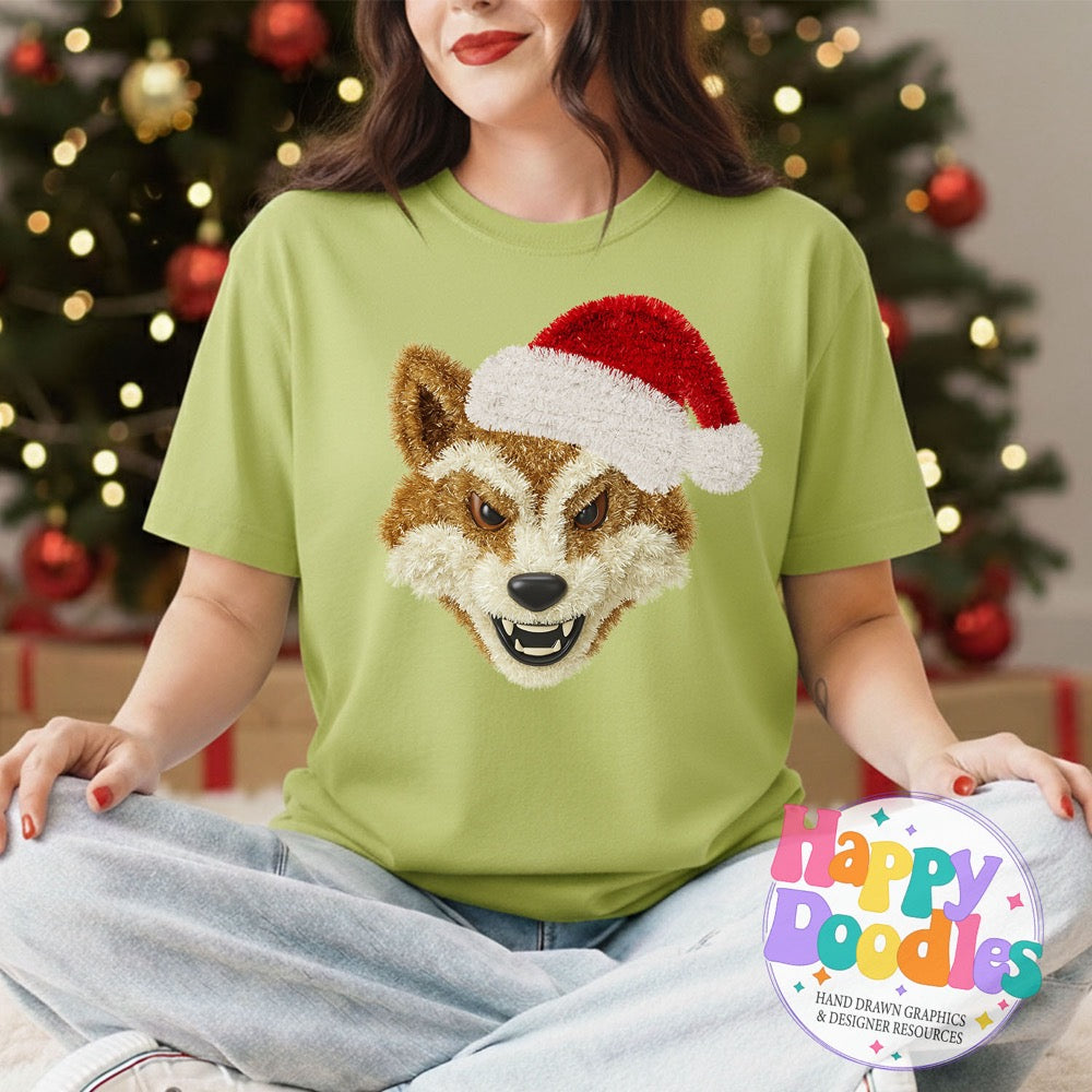 Faux Tinsel Wolverine Mascot Printable PNG