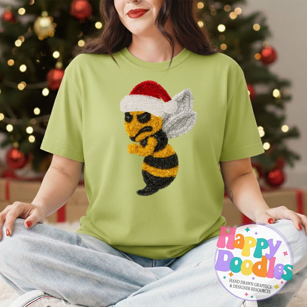 Yellow Jacket Faux Tinsel Mascot Printable PNG Clipart