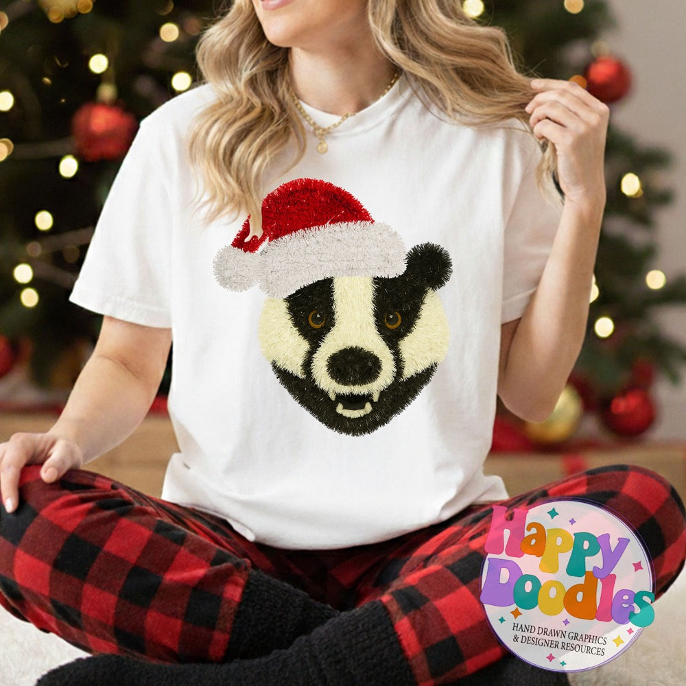 Badger Faux Tinsel Mascot Printable PNG Clipart