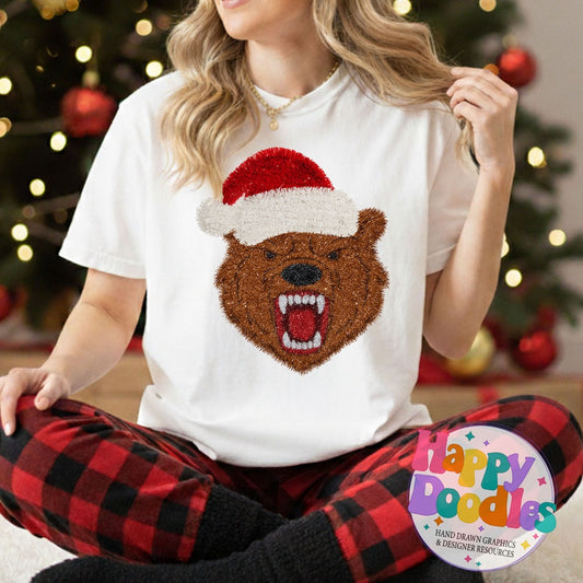Bear Faux Tinsel Mascot | Printable PNG Clipart