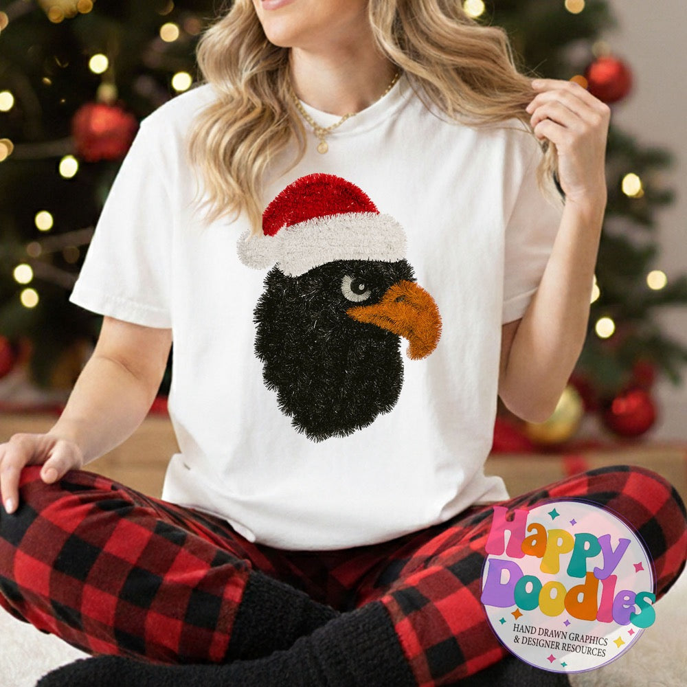 Black Hawk Faux Tinsel Mascot | Printable PNG Clipart