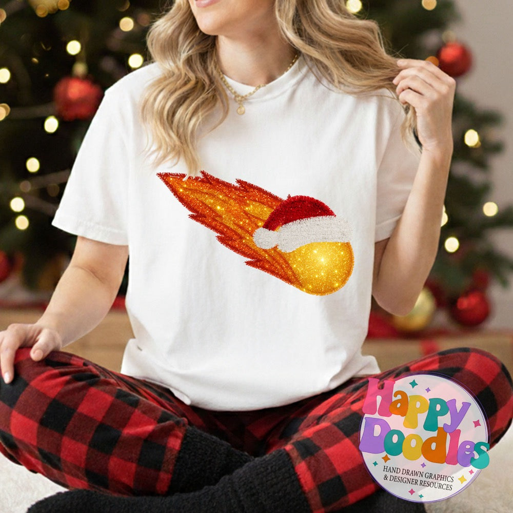 Comet Faux Tinsel Mascot Printable PNG Clipart