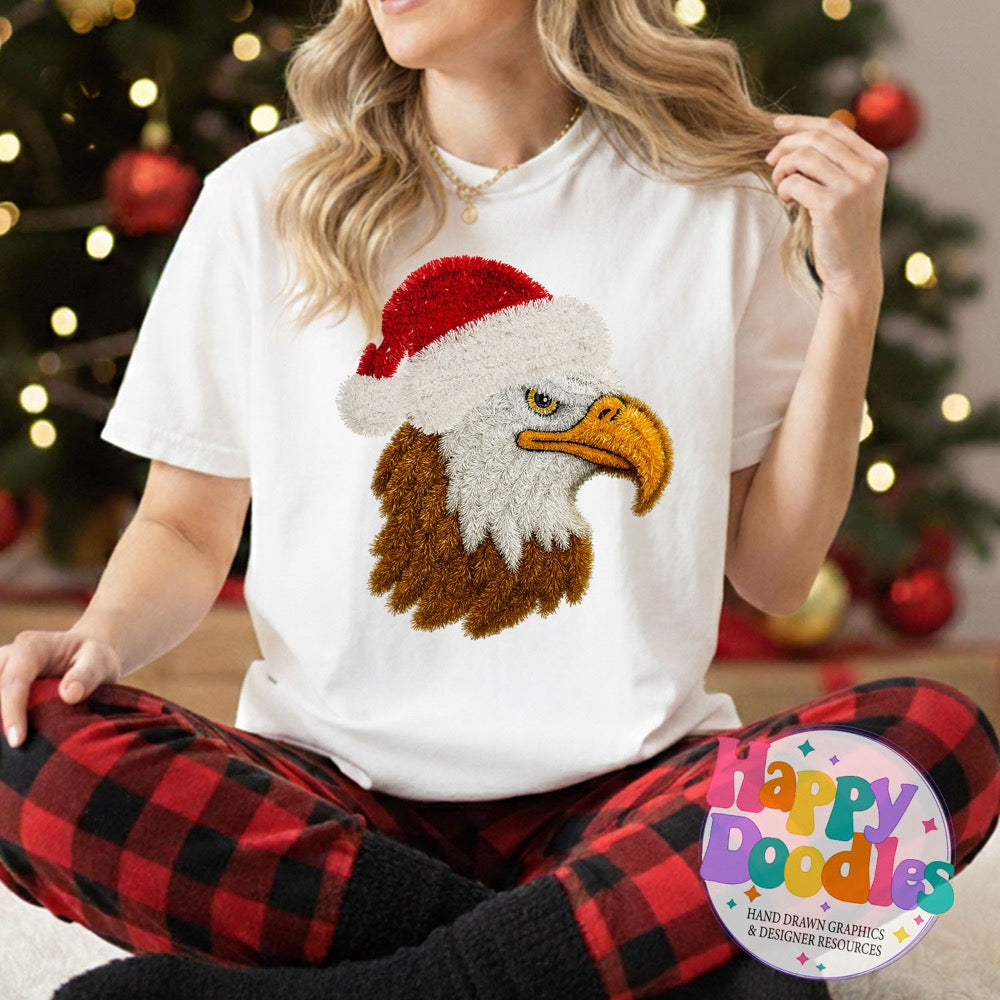 Faux Tinsel Eagle Mascot Printable PNG