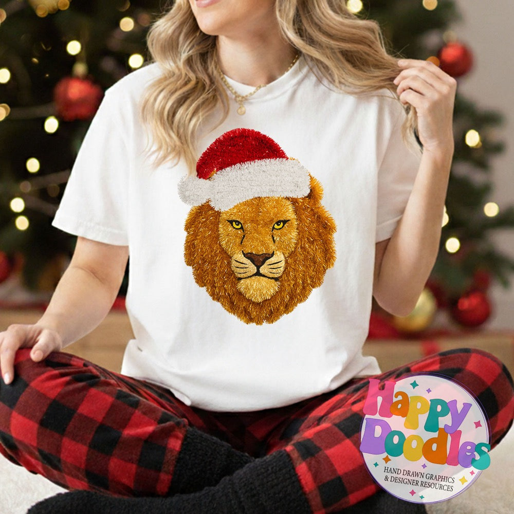 Lion Faux Tinsel Mascot | Printable PNG Clipart