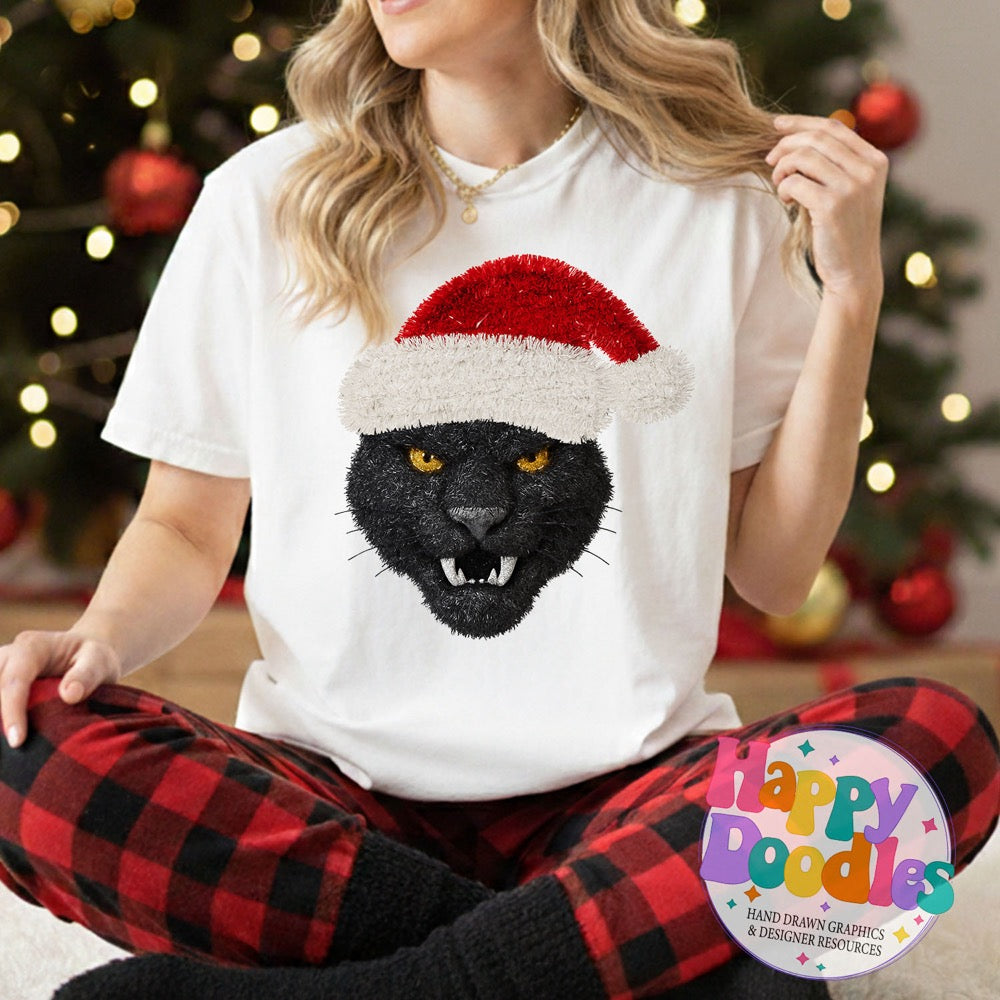 Panther Faux Tinsel Mascot | Printable PNG Clipart