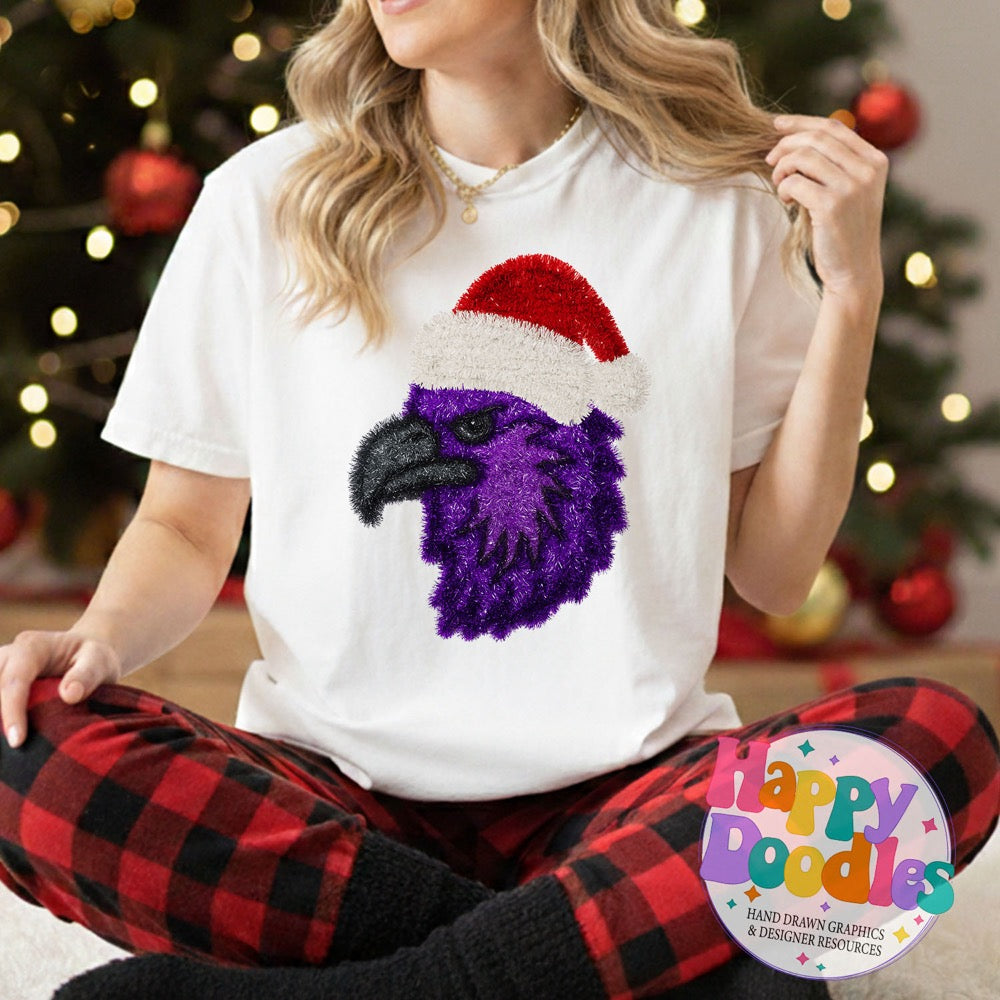 Faux Tinsel Raven Mascot Printable PNG