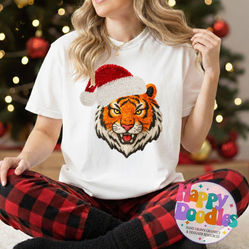 Tiger Faux Tinsel Mascot Printable PNG Clipart