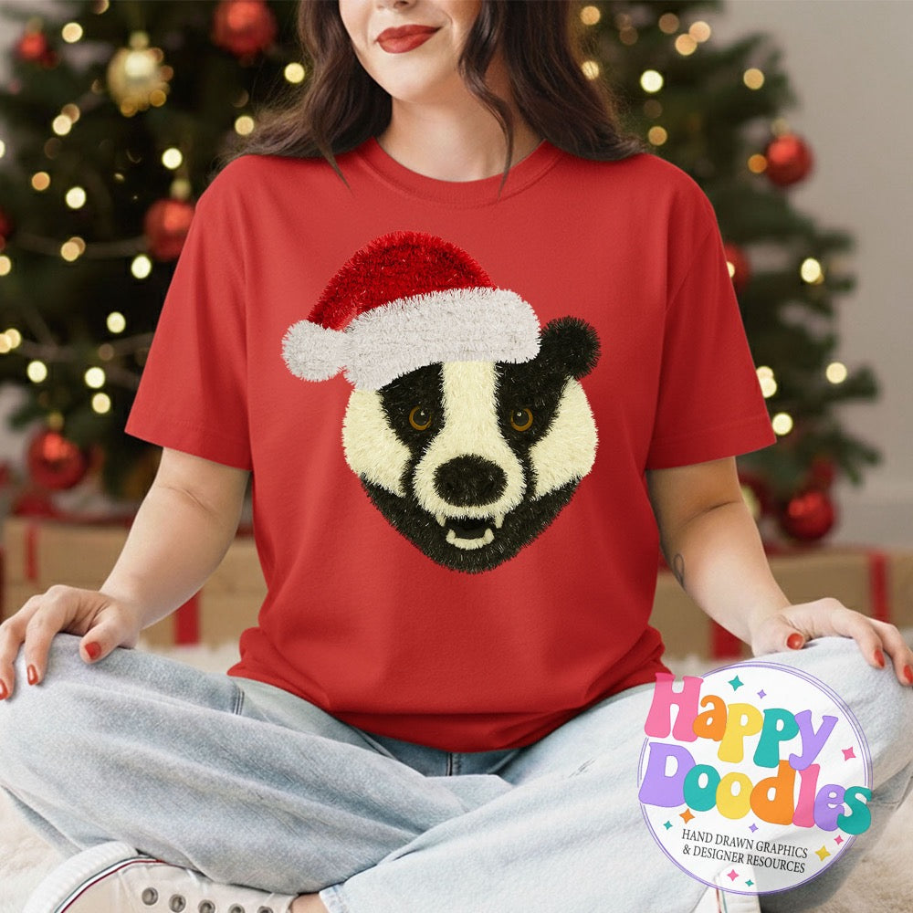 Badger Faux Tinsel Mascot Printable PNG Clipart