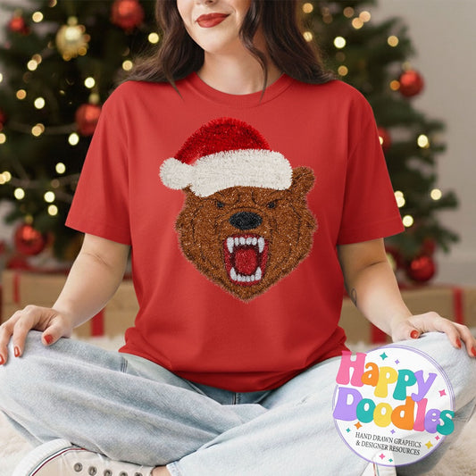 Bear Faux Tinsel Mascot | Printable PNG Clipart