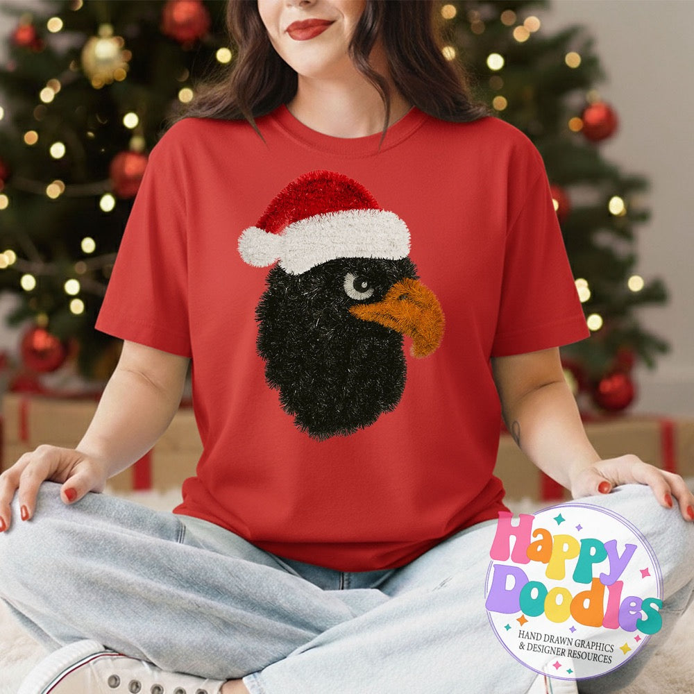 Black Hawk Faux Tinsel Mascot | Printable PNG Clipart