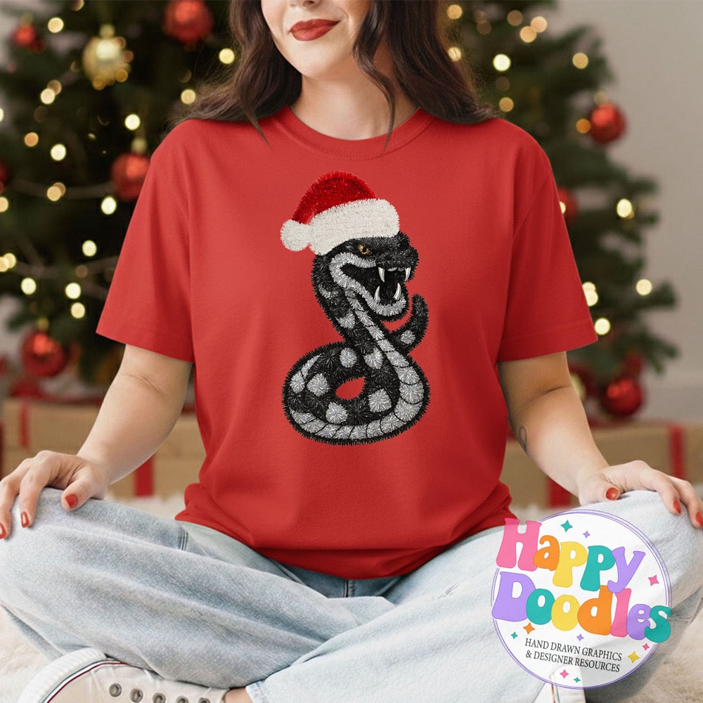 Tinsel Rattler Faux Christmas Mascot Printable PNG