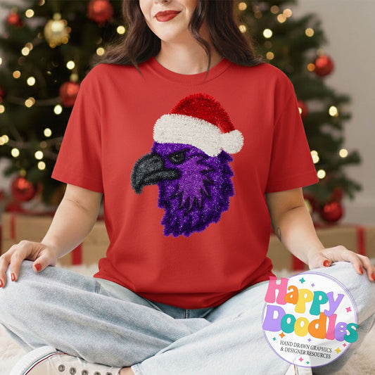 Faux Tinsel Raven Mascot Printable PNG
