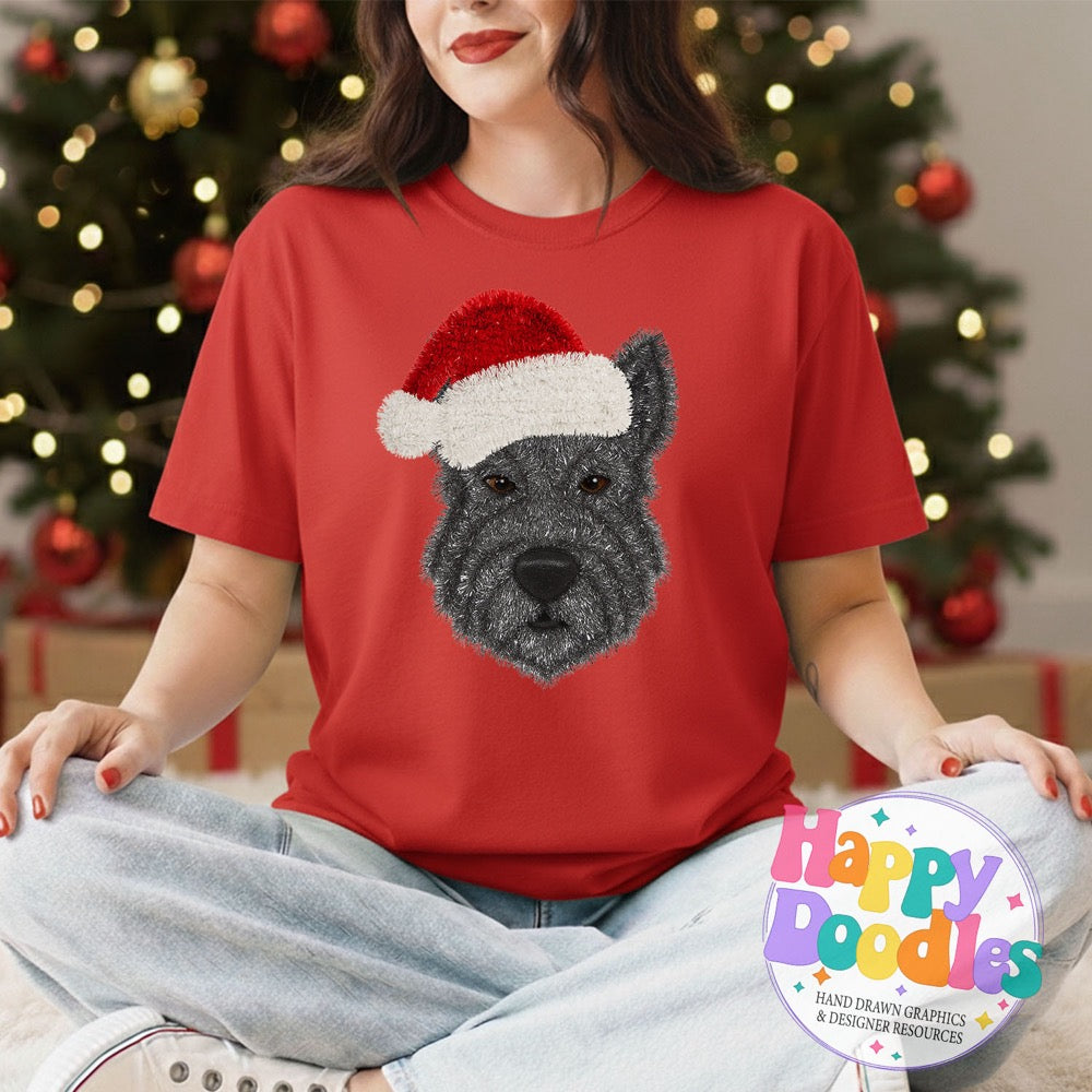 Scottie Faux Tinsel Mascot Printable PNG Clipart