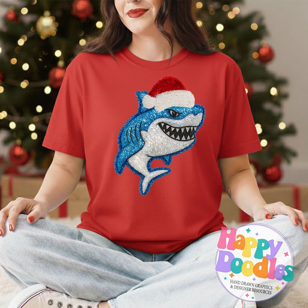 Shark Faux Tinsel Mascot Printable PNG Clipart