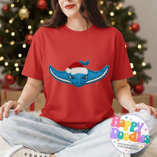 Stingray Faux Tinsel Mascot | Printable PNG Clipart