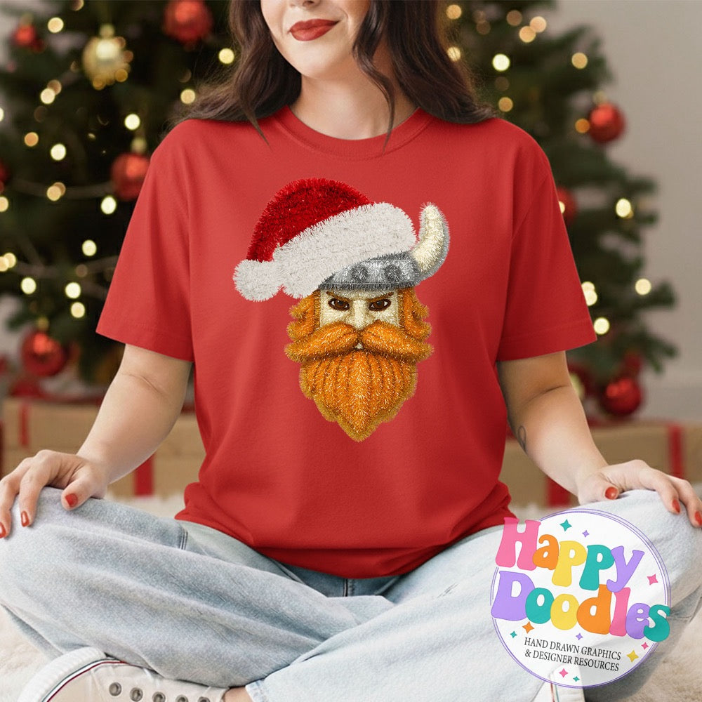 Faux Tinsel Viking Mascot Printable PNG