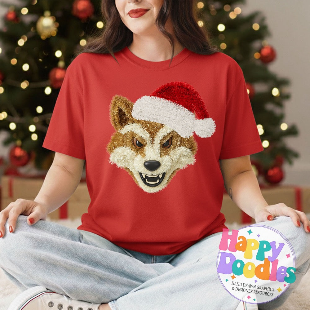 Faux Tinsel Wolverine Mascot Printable PNG