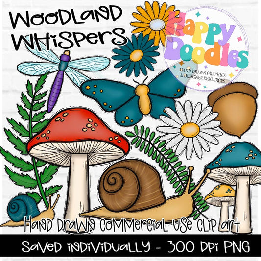 Woodland Whispers Clipart Graphics 2024