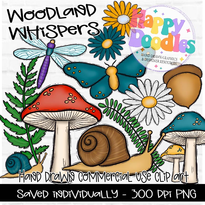 Woodland Whispers Clipart Graphics 2024