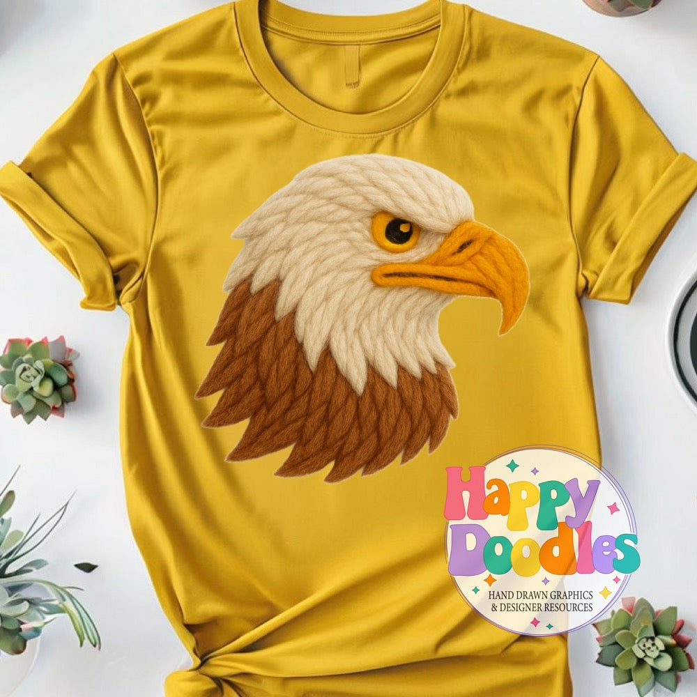 Eagle Yarn Mascot Printable Mascot PNG - Happy Doodles Designs