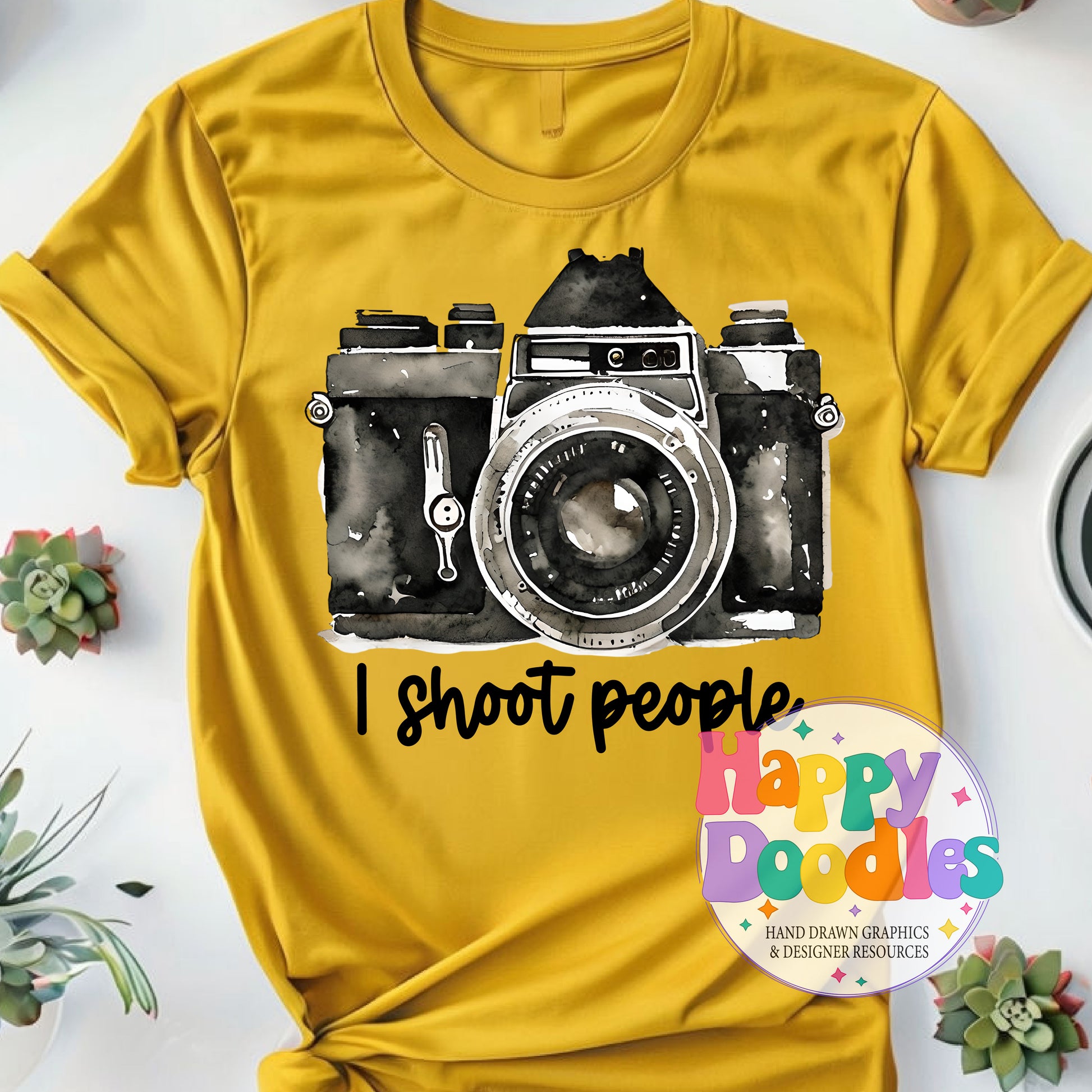 I Shoot People Printable PNG for Sublimation & Crafts - Happy Doodles Designs