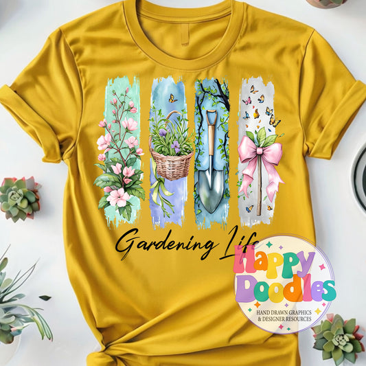 Gardeing Life Paint Swatches T-Shirt Printable PNG Download - Happy Doodles Designs