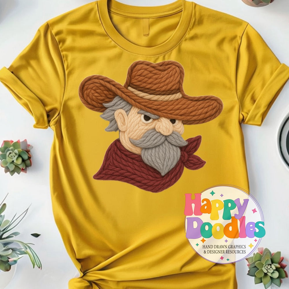 General Yarn Mascot Printable PNG Illustration - Happy Doodles Designs