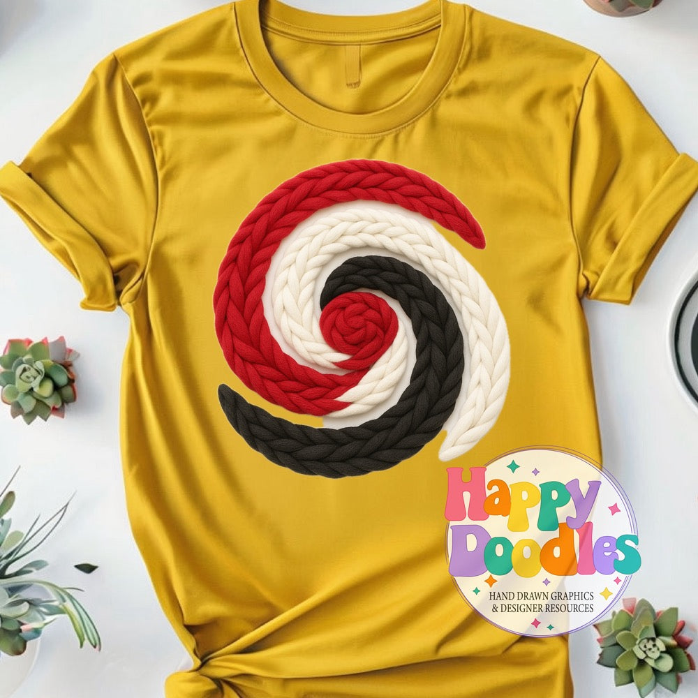 Hurricane Yarn Mascot Printable PNG Illustration - Happy Doodles Designs