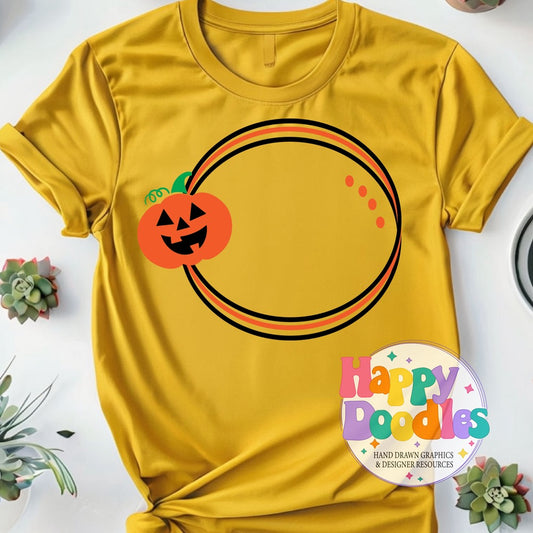 Jackolantern Monogram Frame SVG | DIY Monogram Frame SVG Cut File