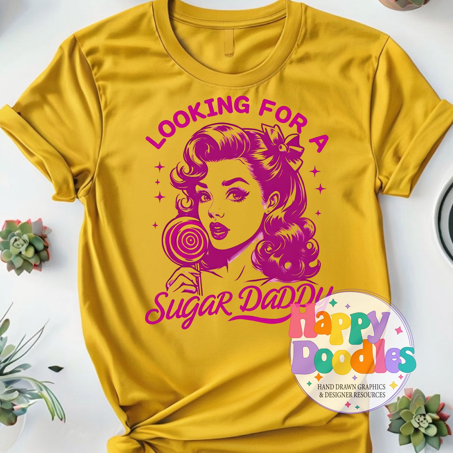 Looking for Sugar Daddy DIY Printable T-Shirt Design - Happy Doodles Designs