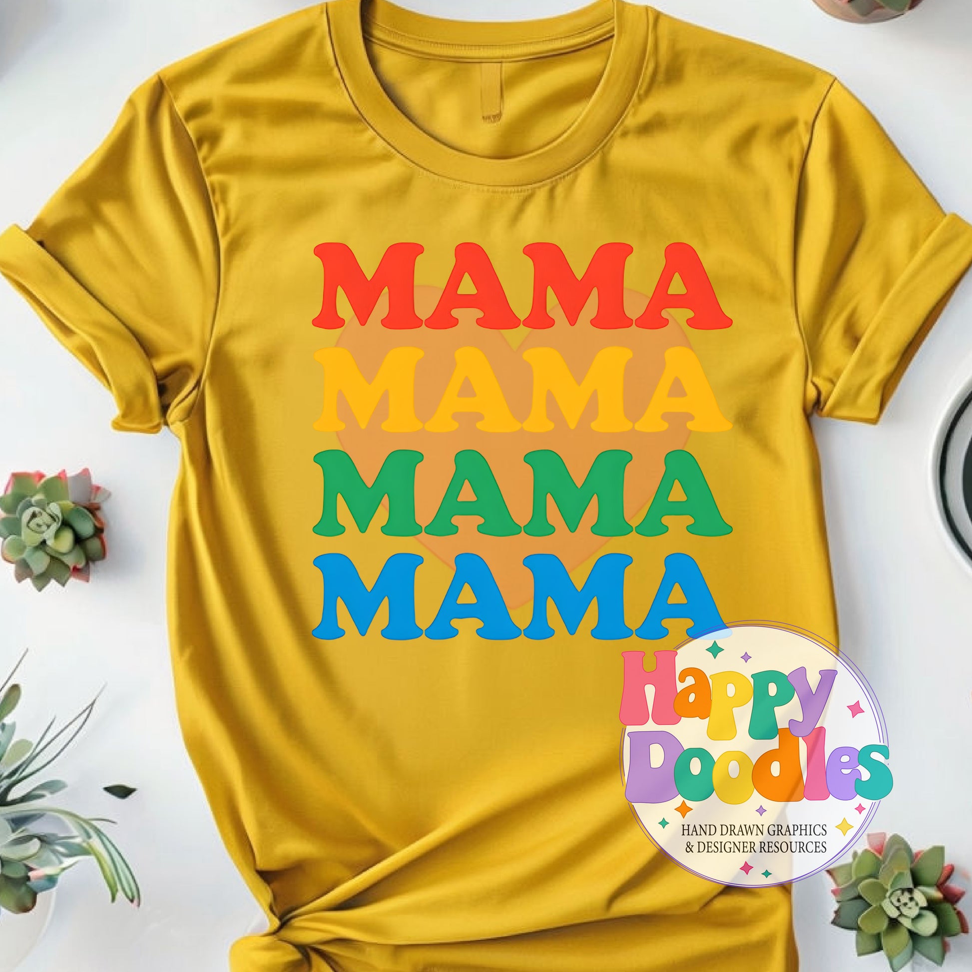 Mama Printable PNG for Sublimation & Crafts - Happy Doodles Designs