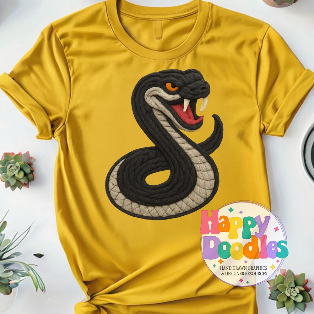 Rattler Yarn Mascot Printable PNG Download - Happy Doodles Designs