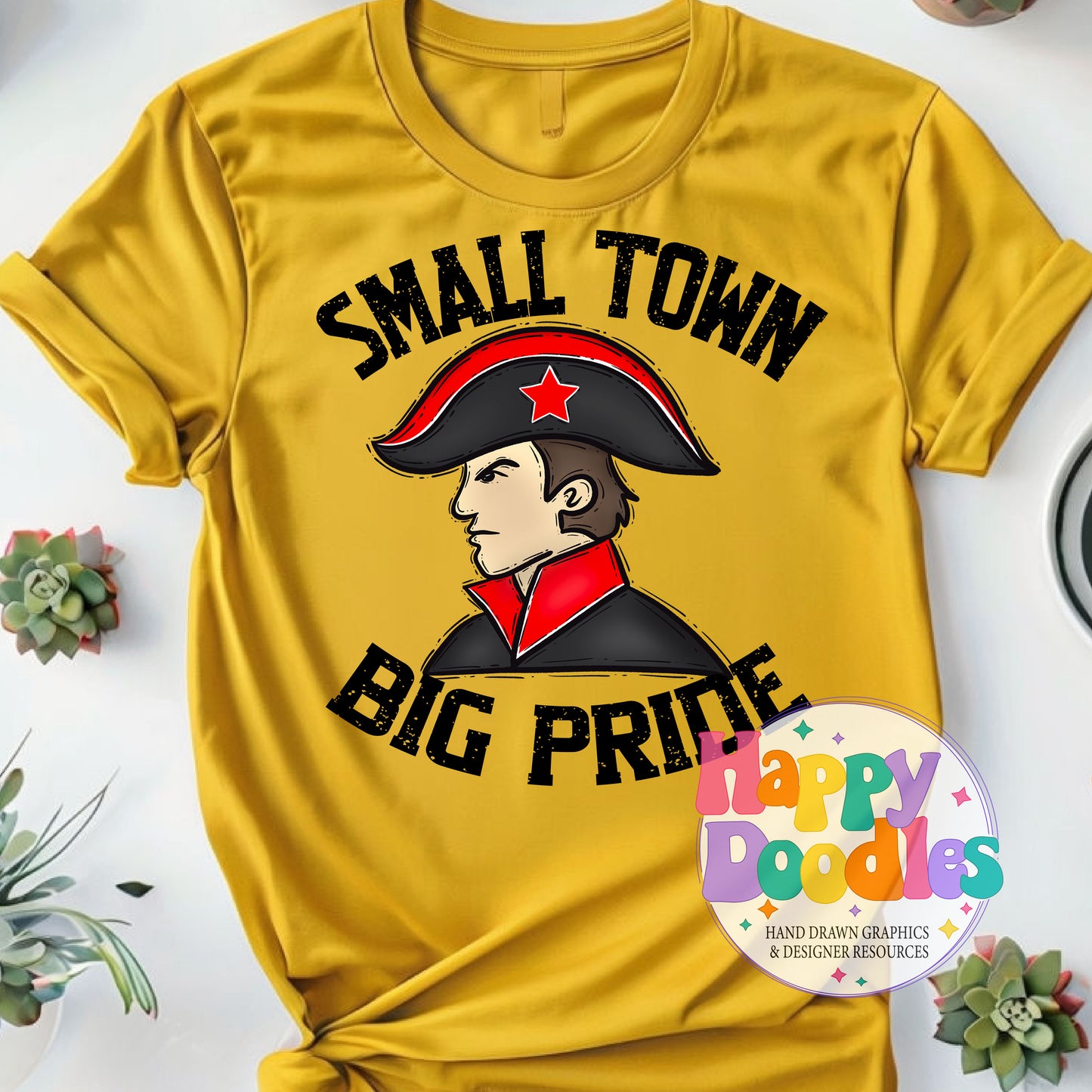 Small Town Big Pride Commodore Printable PNG for Sublimation - Happy Doodles Designs