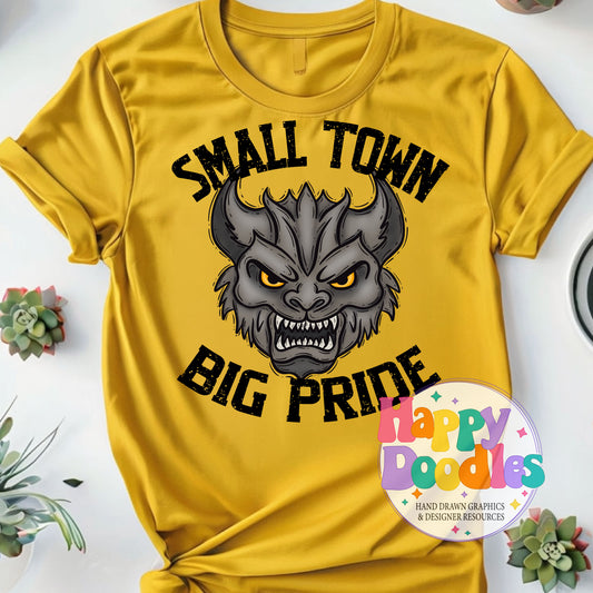 Small Town Big Pride Gargoyles Printable PNG Download - Happy Doodles Designs
