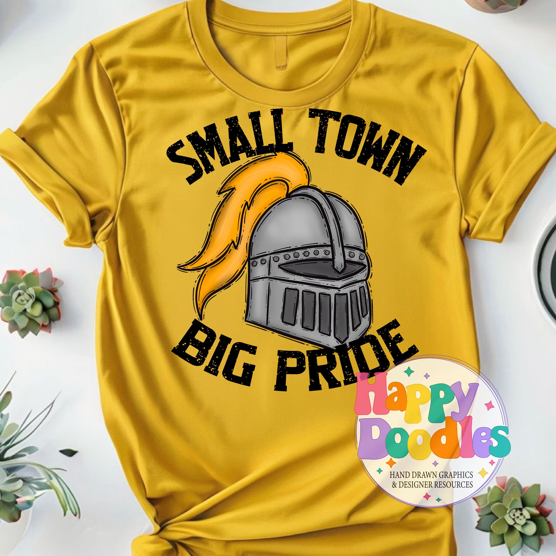 Small Town Big Pride Knights T-Shirt Printable PNG - Happy Doodles Designs
