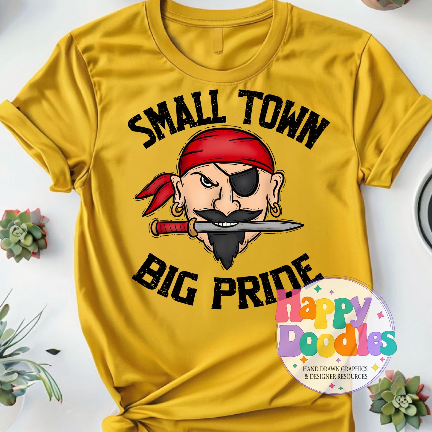 Small Town Big Pride Raiders Printable PNG for Sublimation - Happy Doodles Designs