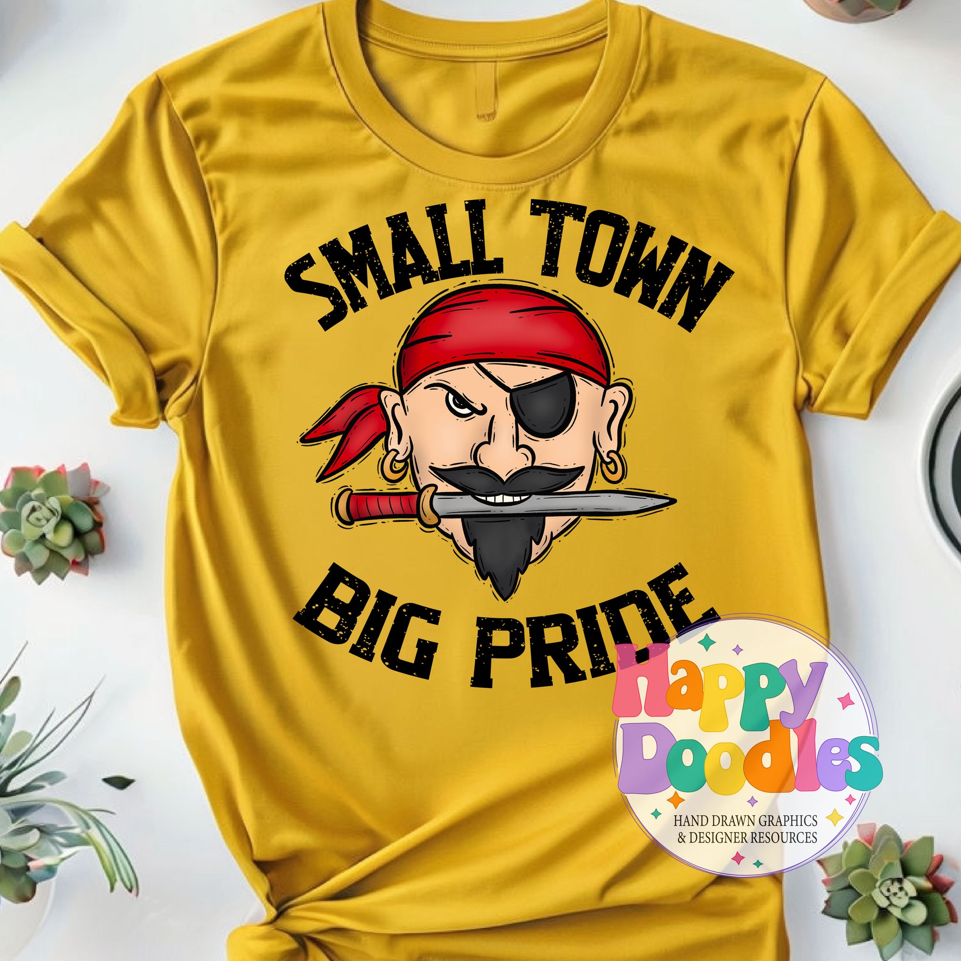 Small Town Big Pride Raiders Printable PNG for Sublimation - Happy Doodles Designs