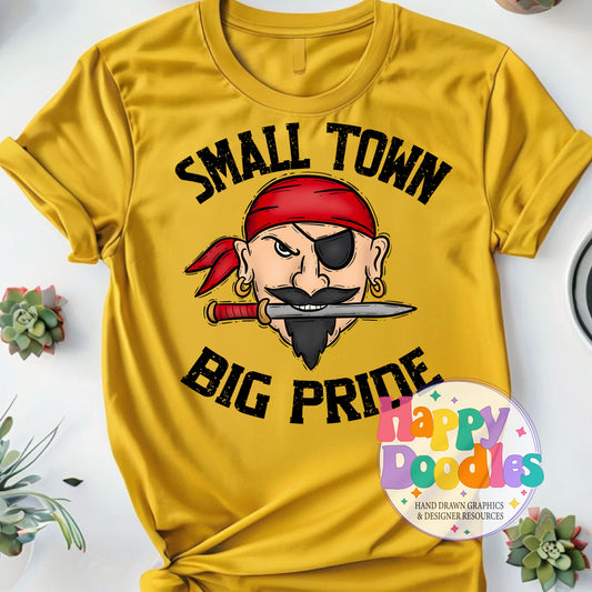 Small Town Big Pride Raiders Printable PNG for Sublimation - Happy Doodles Designs
