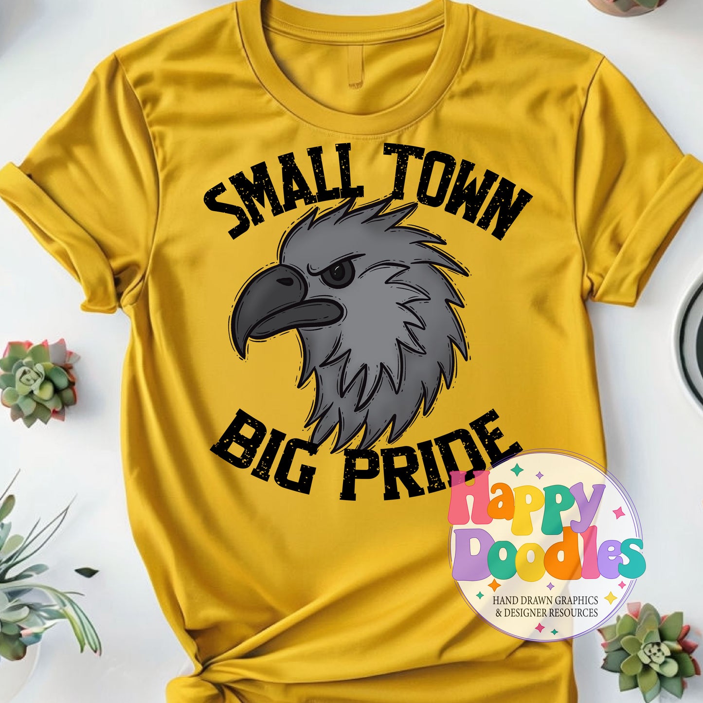 Small Town Big Pride Ravens Printable PNG Design - Happy Doodles Designs
