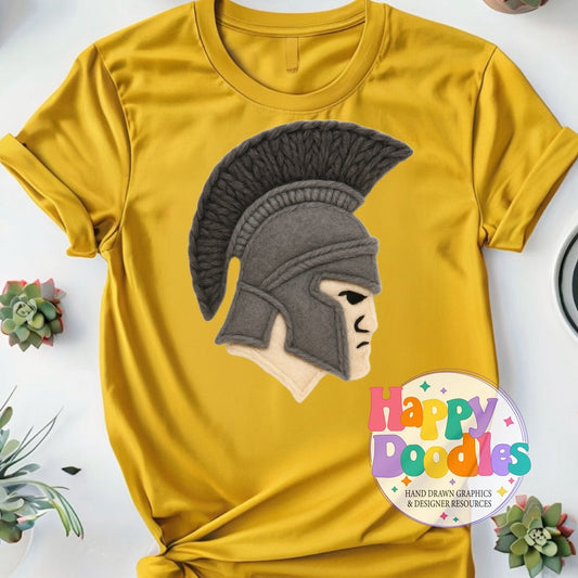 Trojan Crusader Yarn Mascot Printable Mascot PNG - Happy Doodles Designs