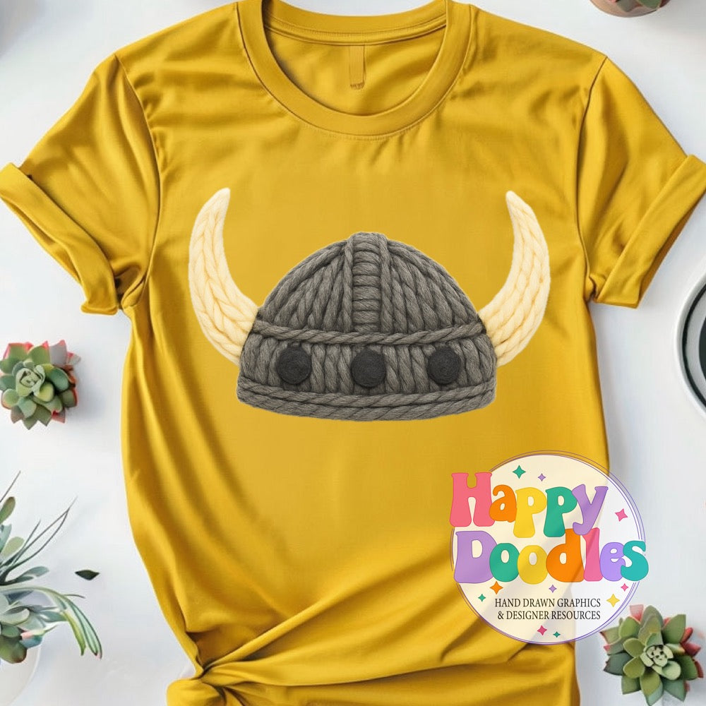 Viking Yarn Mascot High Resolution PNG Clip Art - Happy Doodles Designs