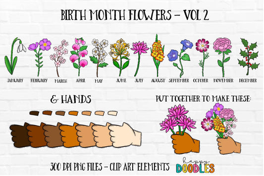 Birth Month Flowers Bundle - Vol 2 - Besties Membership 2023