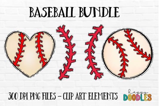 Baseball - Hand Drawn Commercial Use Clipart Graphics