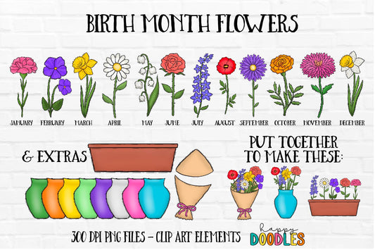 Birth Month Flowers Bundle - Besties Membership 2023