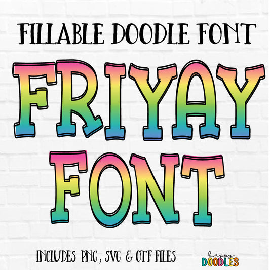 Friyay - Fillable Doodle Alpha Set - Besties Membership 2023